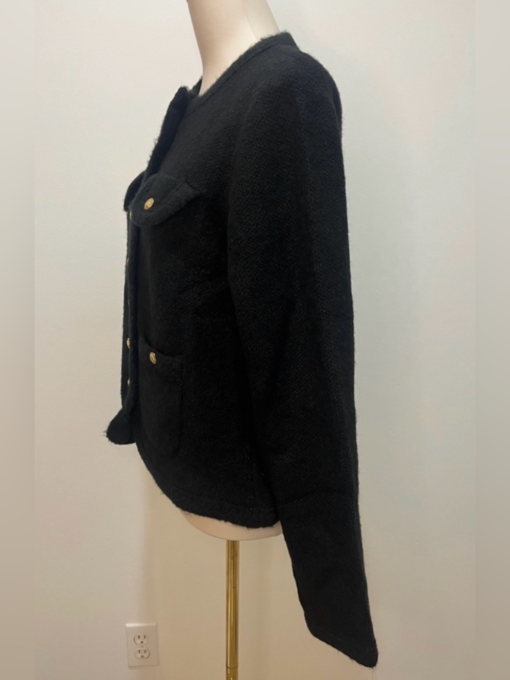 J.Crew Textured sweater lady jacket in black - Picture 8 of 9